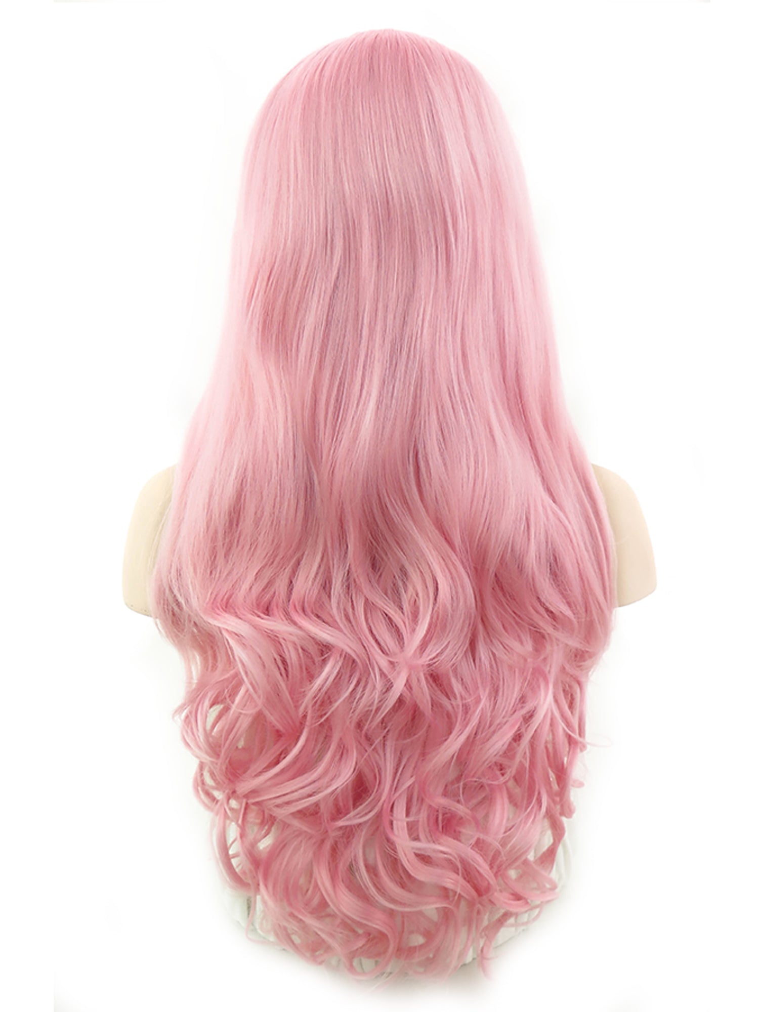26" Pink Lace Front Synthetic Hair Wig 20200