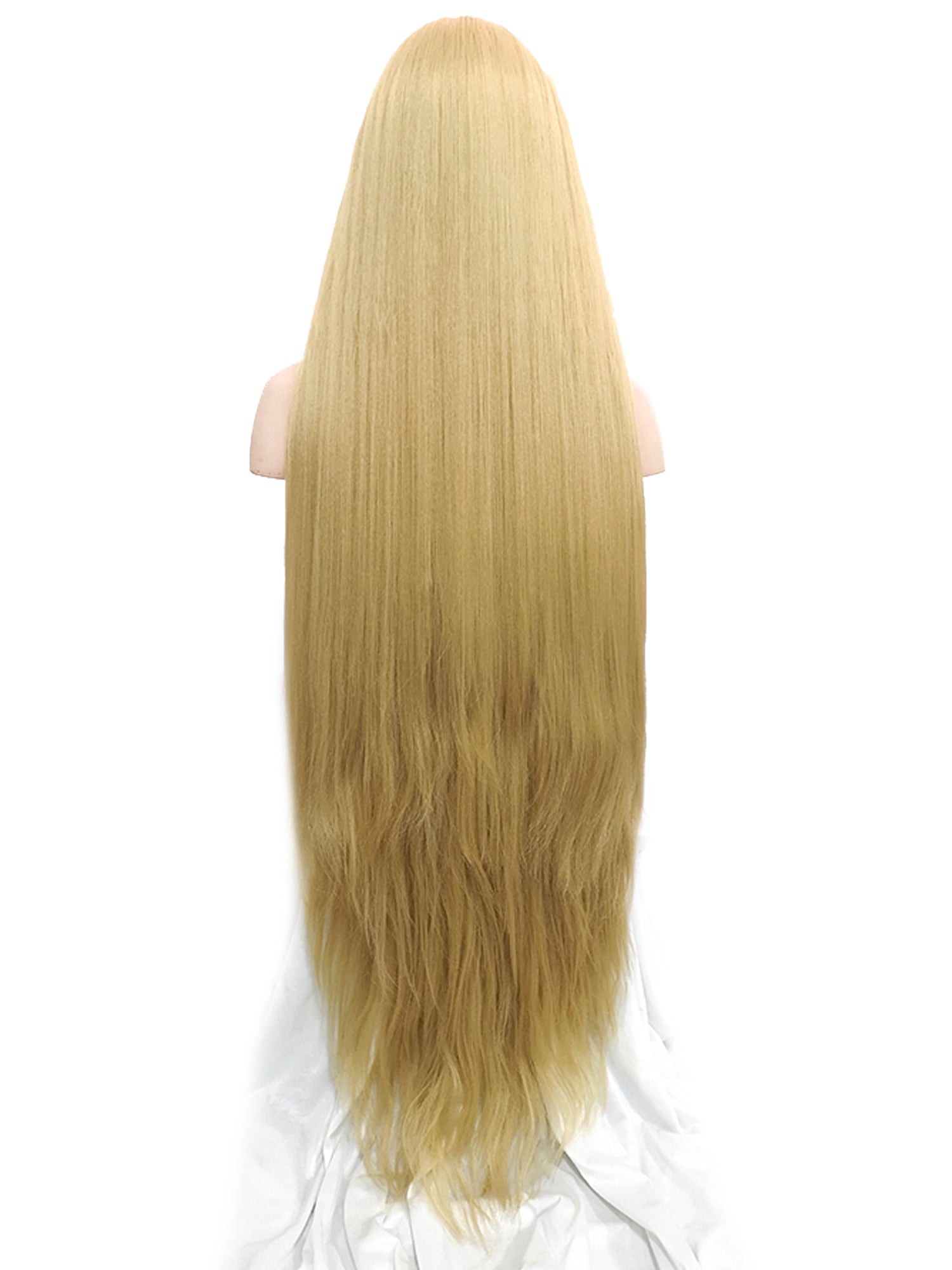 42" Blonde Yaki Lace Front Synthetic Wig 10059