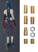 League of Legends Arcane Jinx 9-Piece 3D Printed Hair Accessories Set TD001