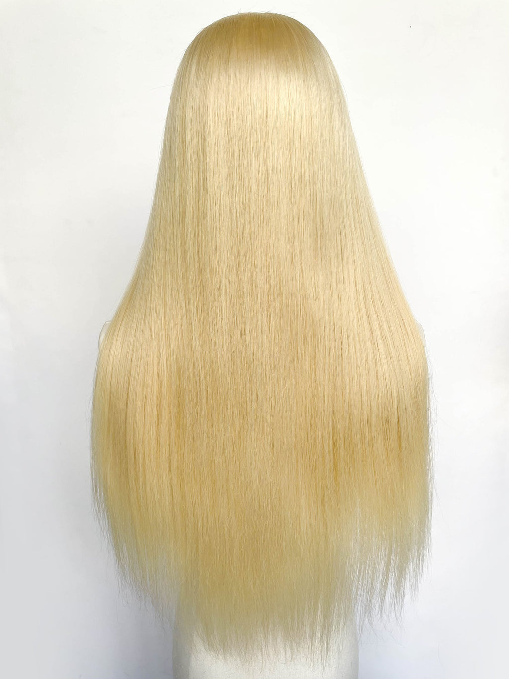 26" Long Straight Blonde Lace Top Remy Human Hair HHC030
