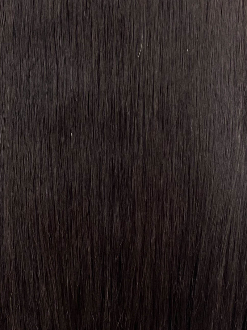 25" Long Straight Brunette Lace Front Remy Human Hair HHC037