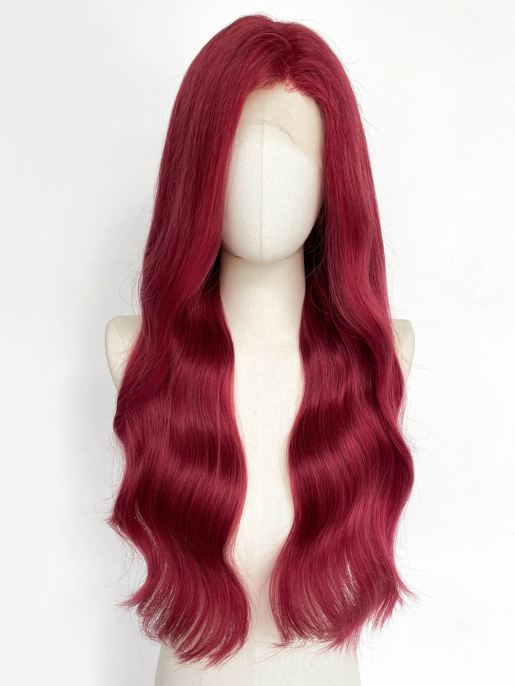 27" Long Straight Red Lace Top Remy Human Hair HHC042