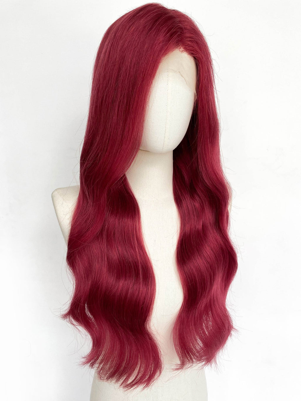 27" Long Straight Red Lace Top Remy Human Hair HHC042