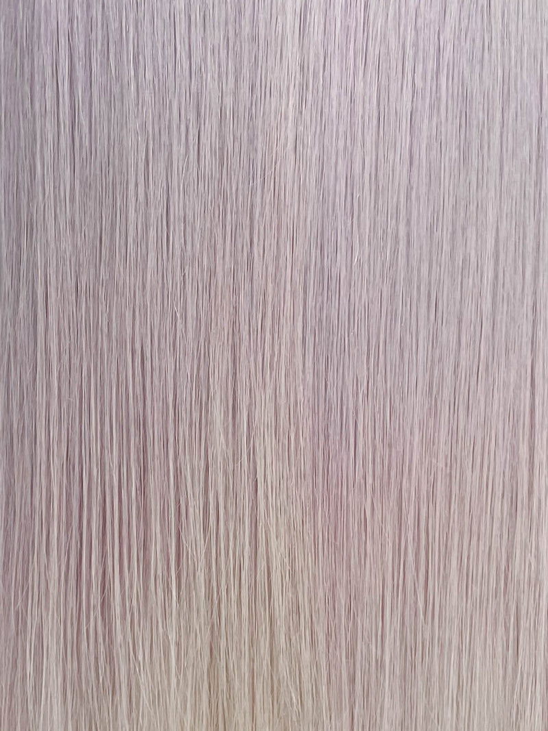 22" Long Straight Purple Mixed Grey With Dark Roots Full Lace Remy Human Hair HHC078
