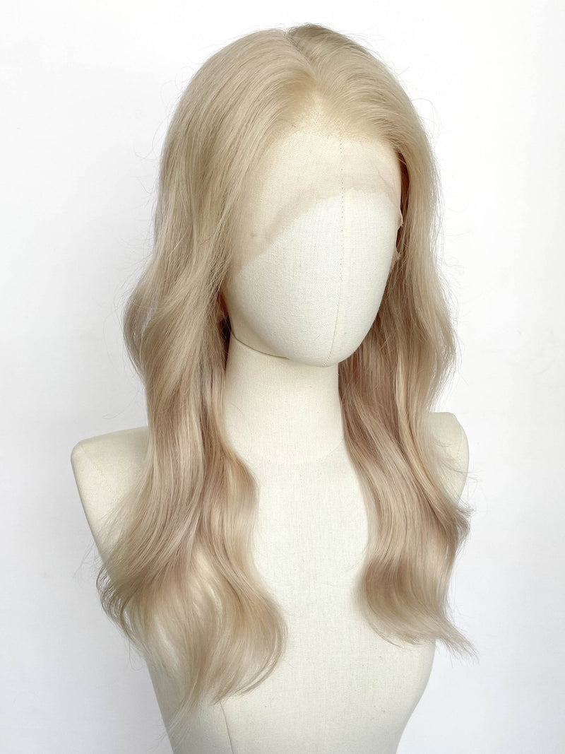 20" Long Straight Blonde Full Lace Remy Human Hair HHC180B