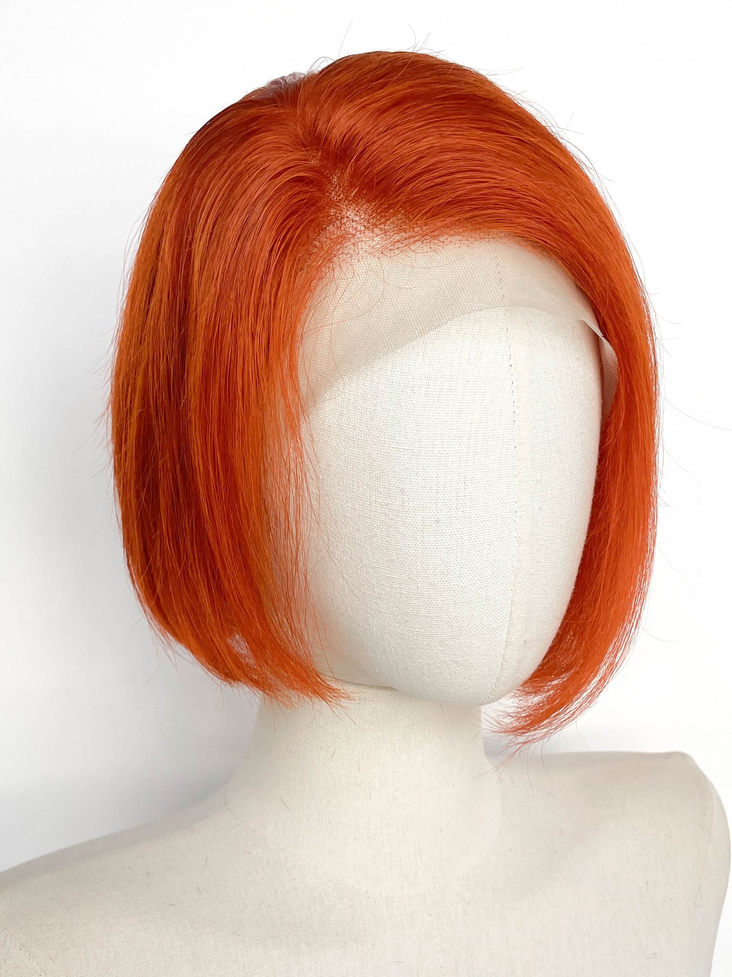 10" Short Straight Orange Lace Top Remy Human Hair HHC198A