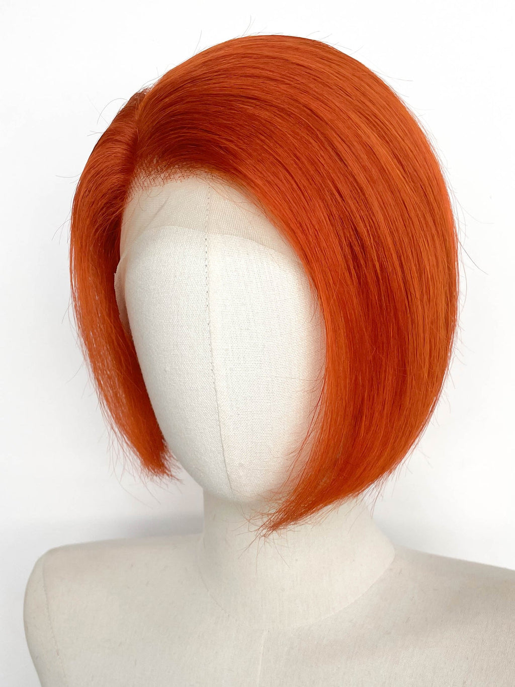 10" Short Straight Orange Lace Top Remy Human Hair HHC198A