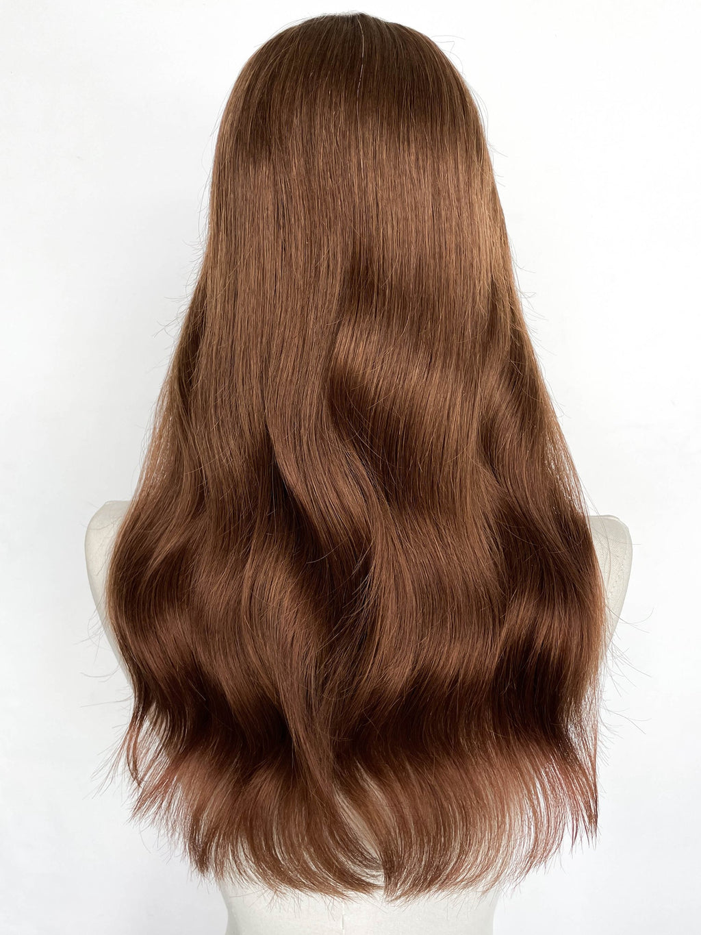 19" Long Straight Coffee Brown Lace Top Remy Human Hair HHC201