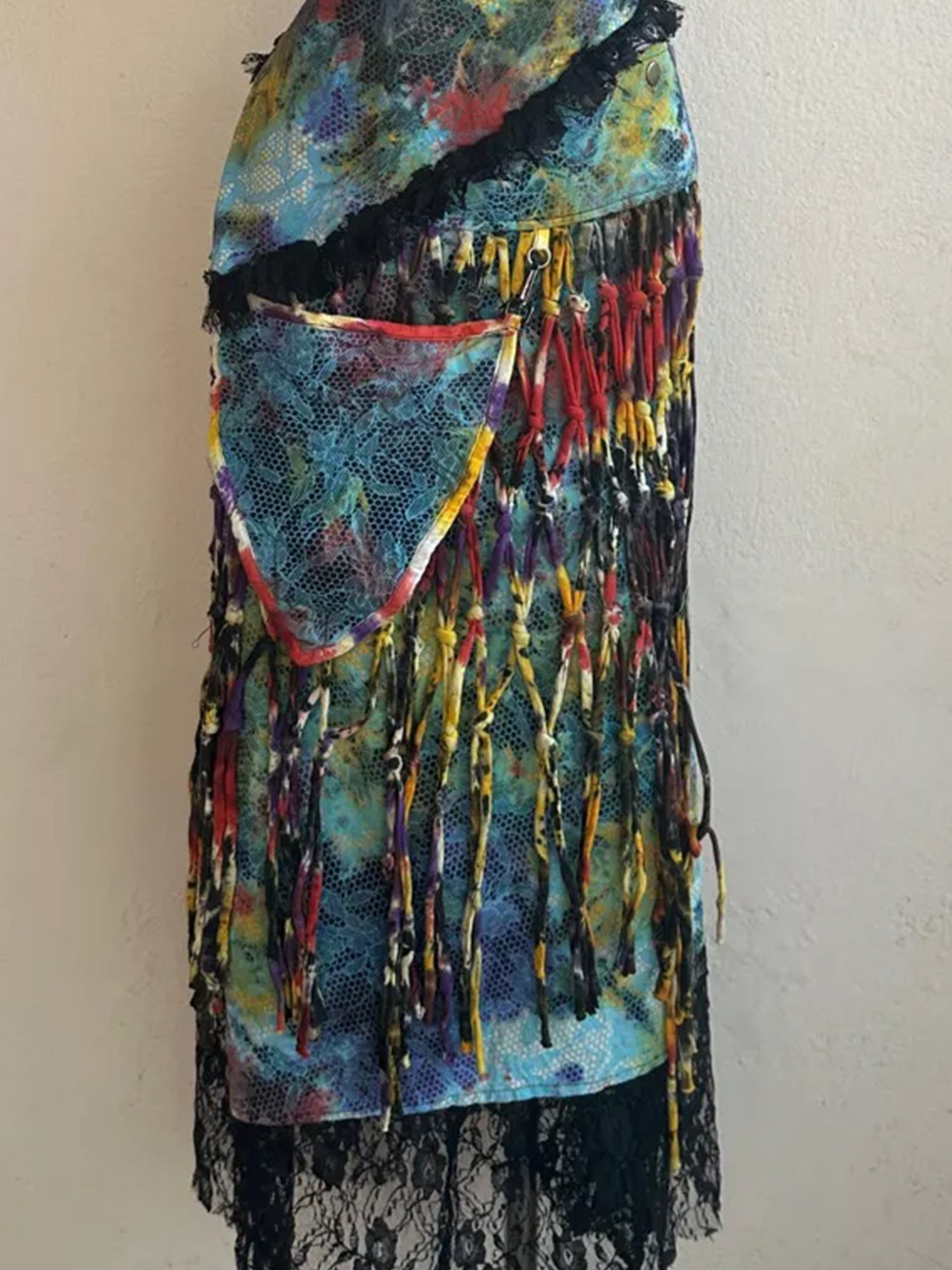 Nepal Rainbow Tie-Dye Hippie Patchwork Maxi Dress XC003