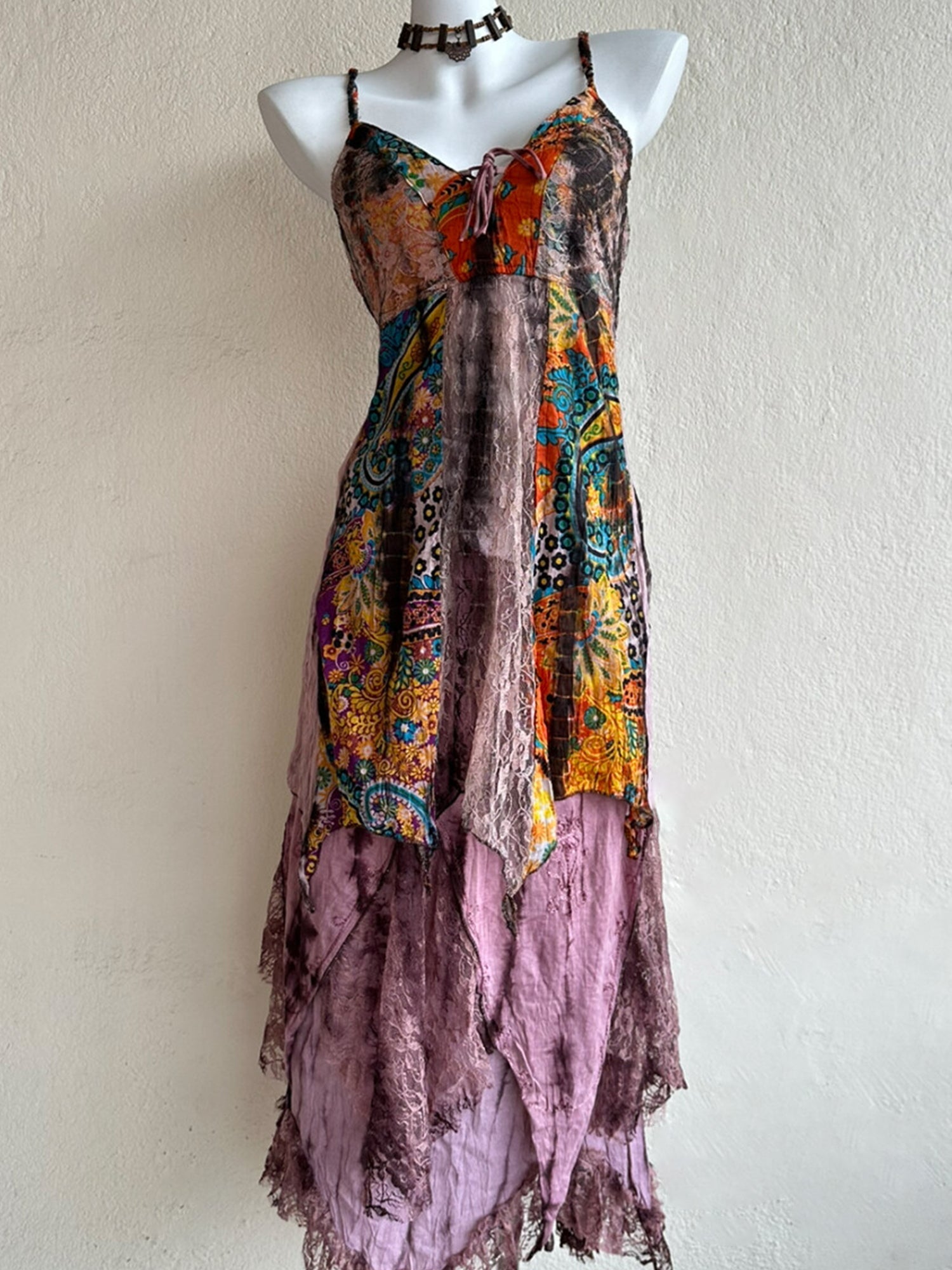 Nepal Dopamine Tie-Dye Hippie Fairy Maxi Dress XC004