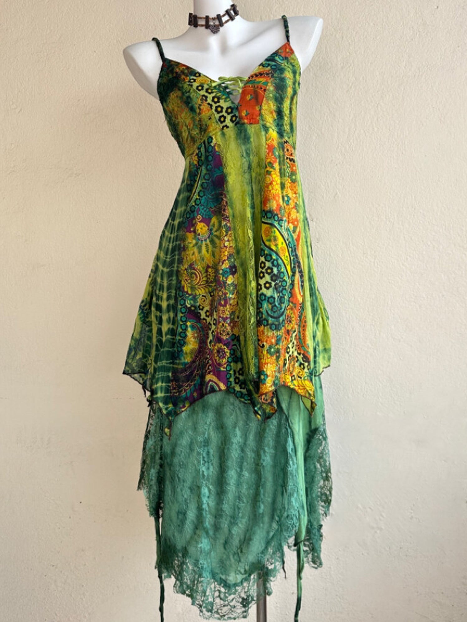 Nepal Dopamine Tie-Dye Hippie Fairy Maxi Dress XC004