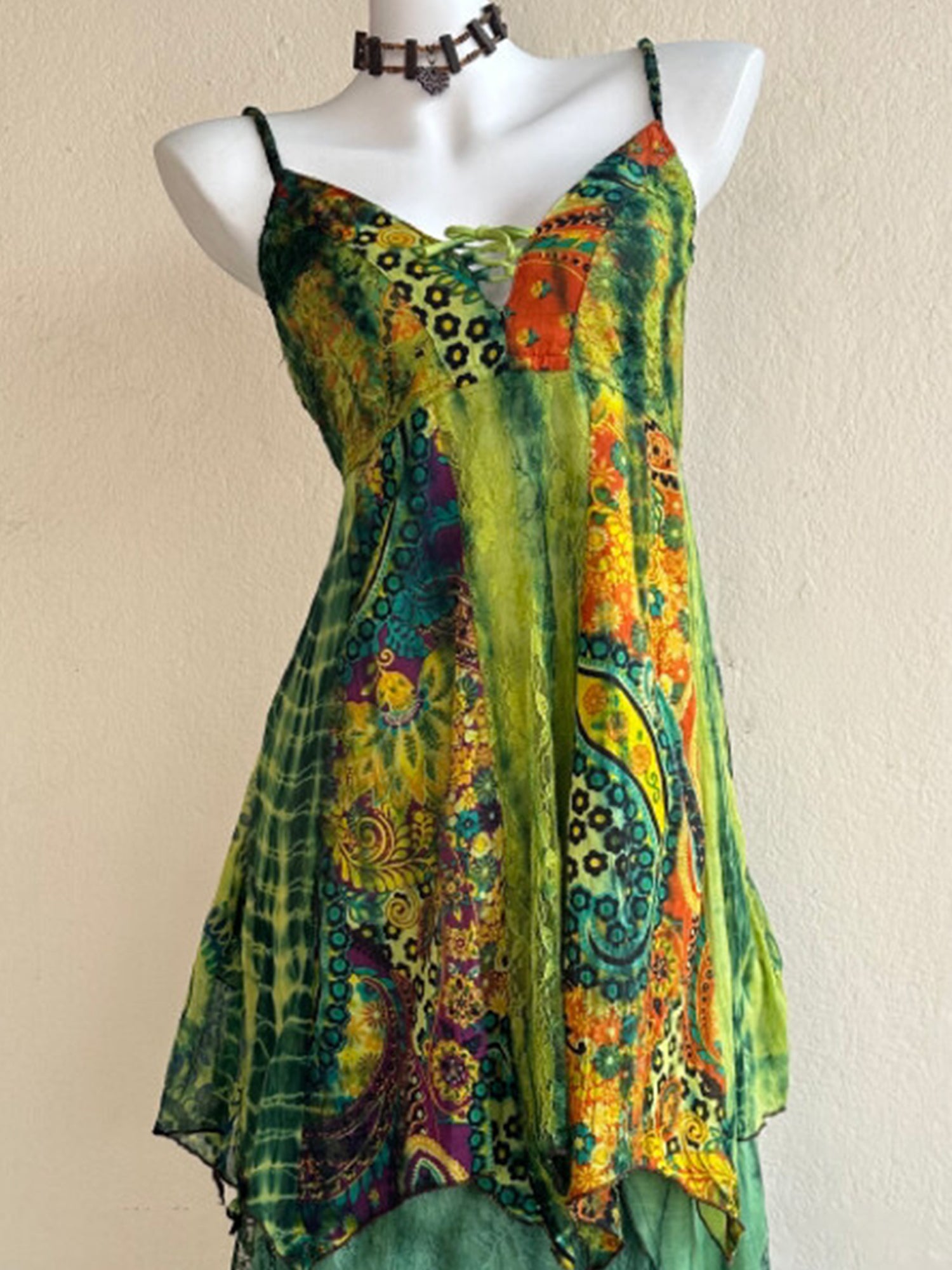 Nepal Dopamine Tie-Dye Hippie Fairy Maxi Dress XC004