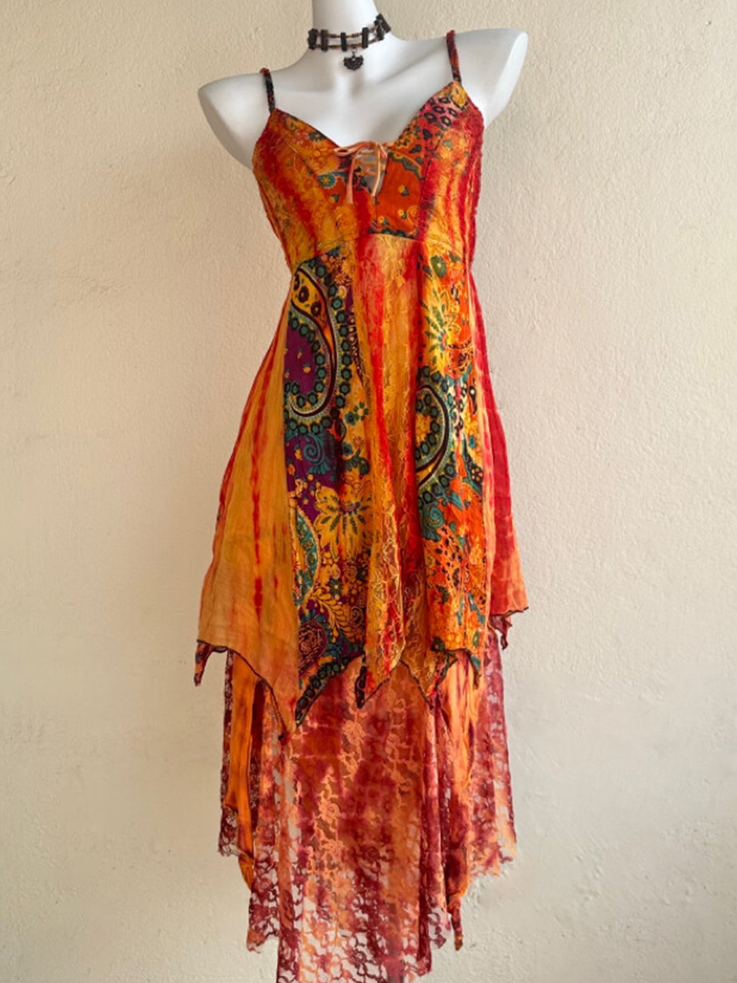 Nepal Dopamine Tie-Dye Hippie Fairy Maxi Dress XC004