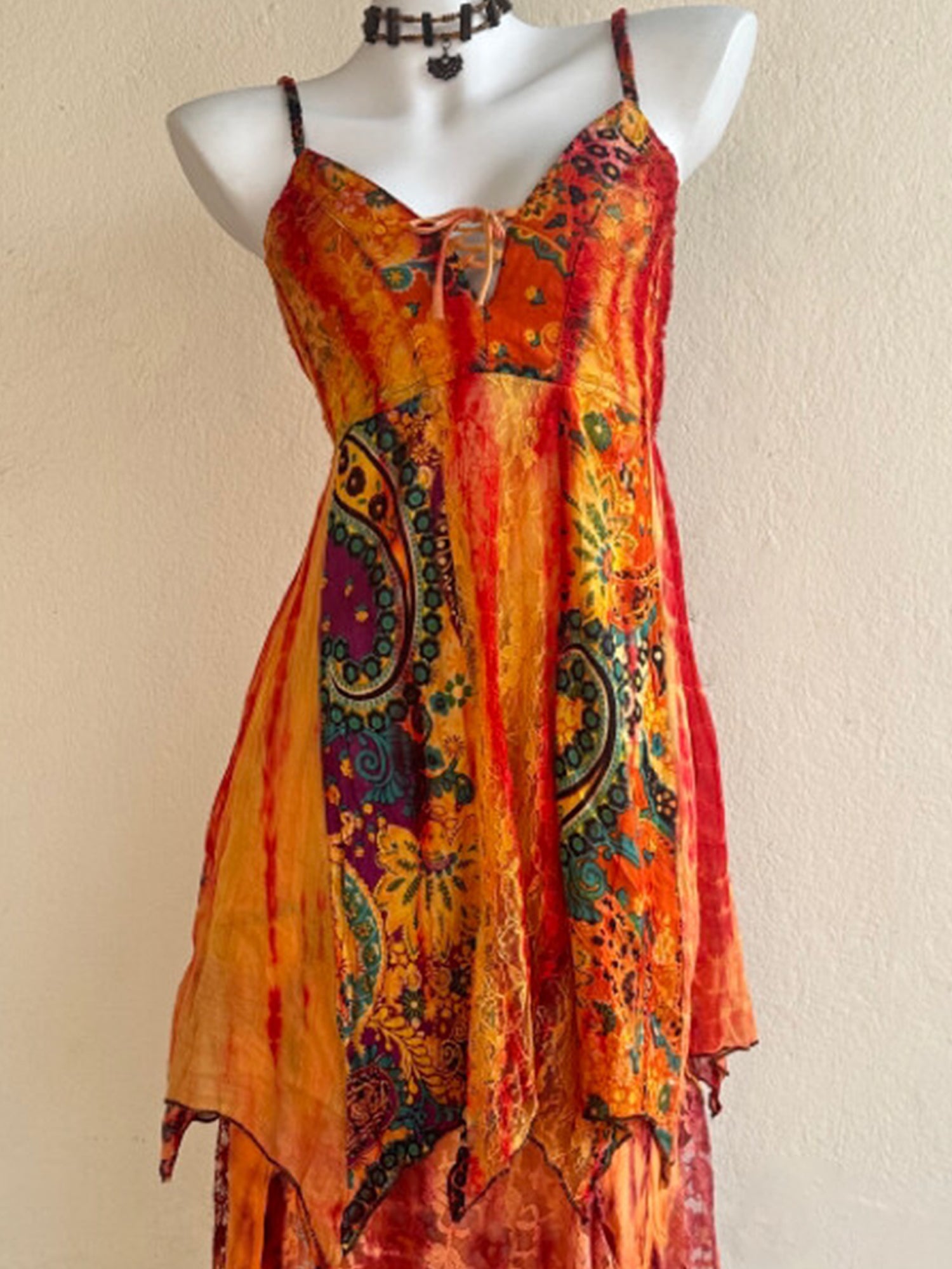 Nepal Dopamine Tie-Dye Hippie Fairy Maxi Dress XC004