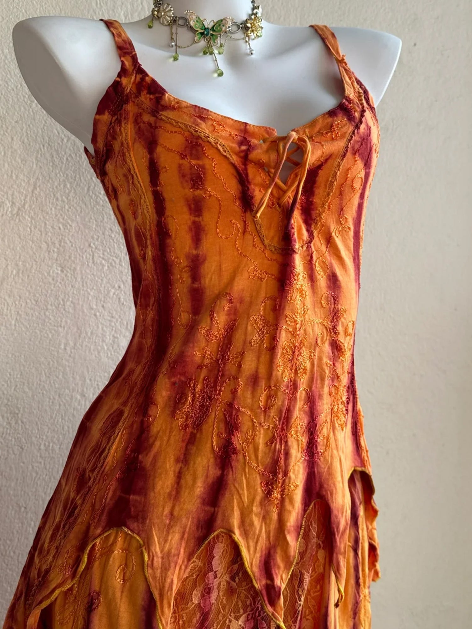 Nepal Handmade Tie-Dye Hippie Boho Maxi Dress XC007
