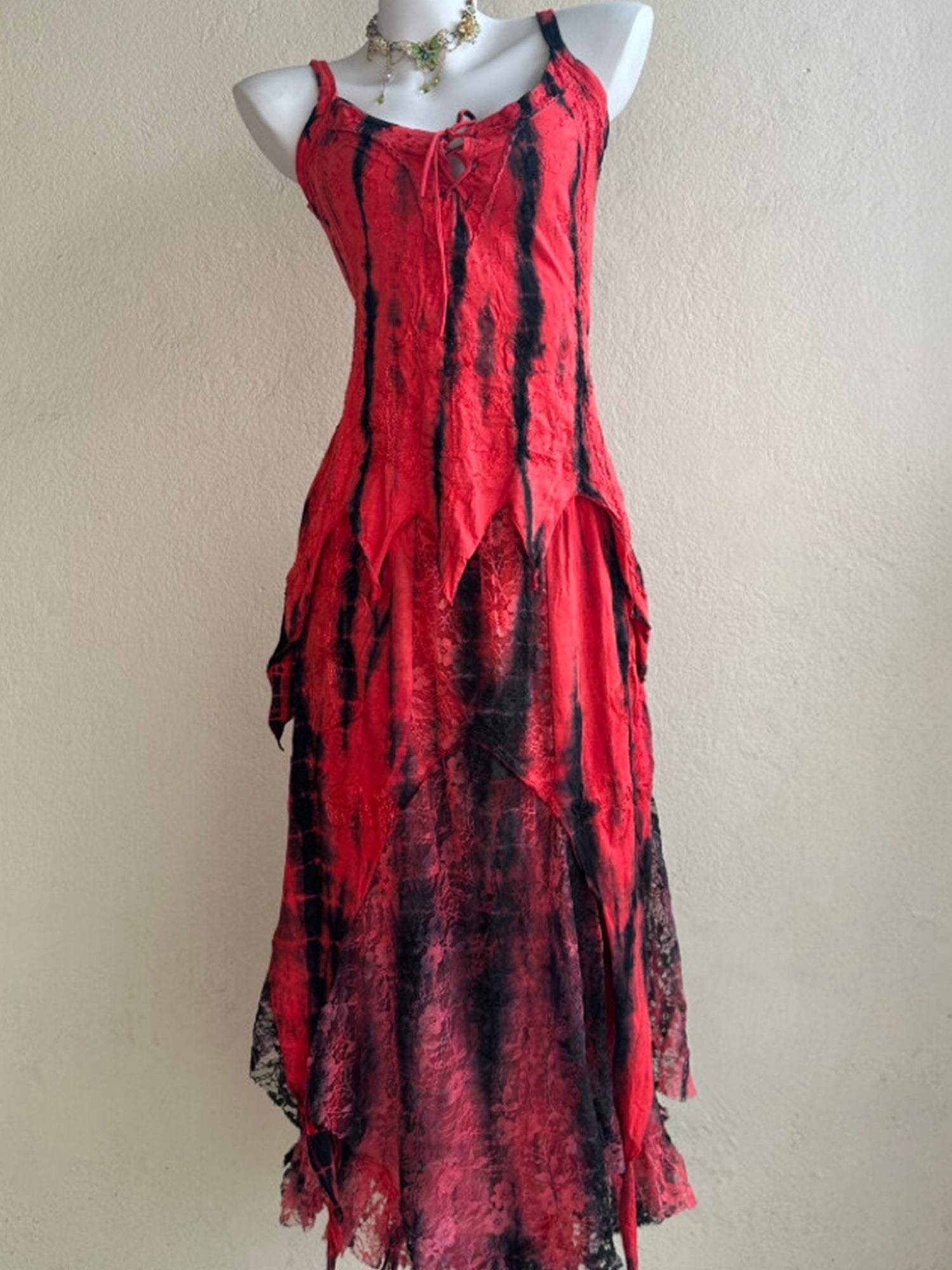 Nepal Handmade Tie-Dye Hippie Boho Maxi Dress XC007