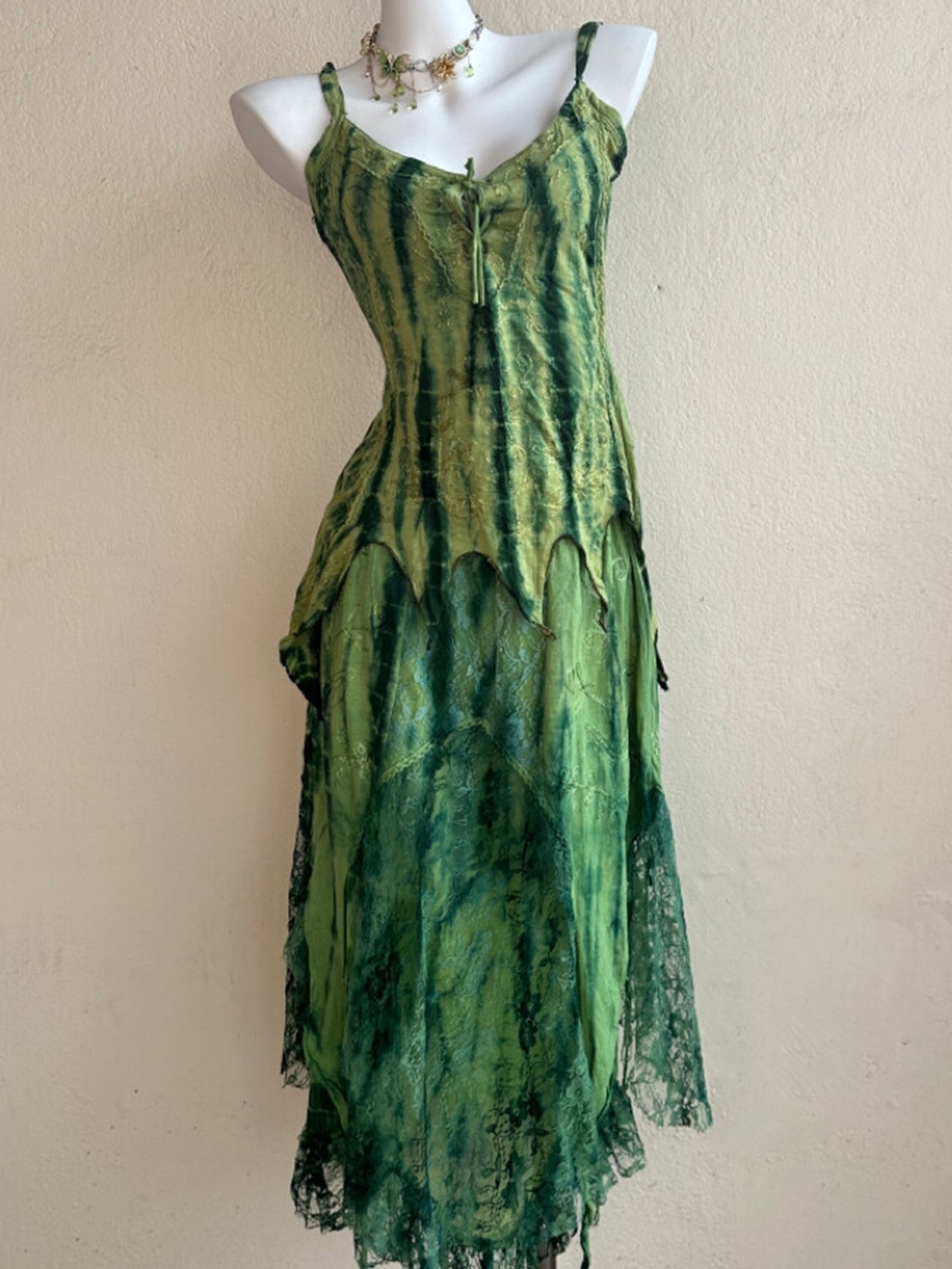Nepal Handmade Tie-Dye Hippie Boho Maxi Dress XC007