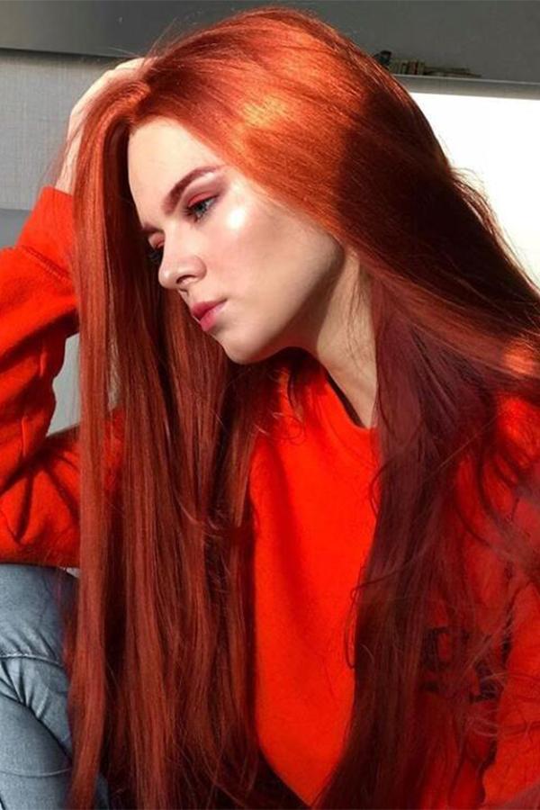 30" Auburn Yaki Lace Front Wig 10009 - StarLite Hair