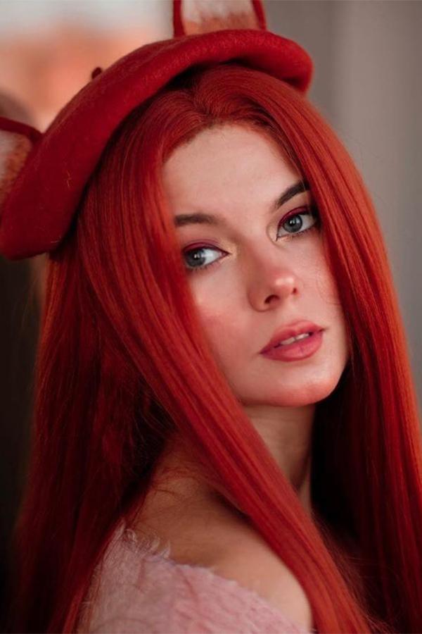 30" Auburn Yaki Lace Front Wig 10009 - StarLite Hair