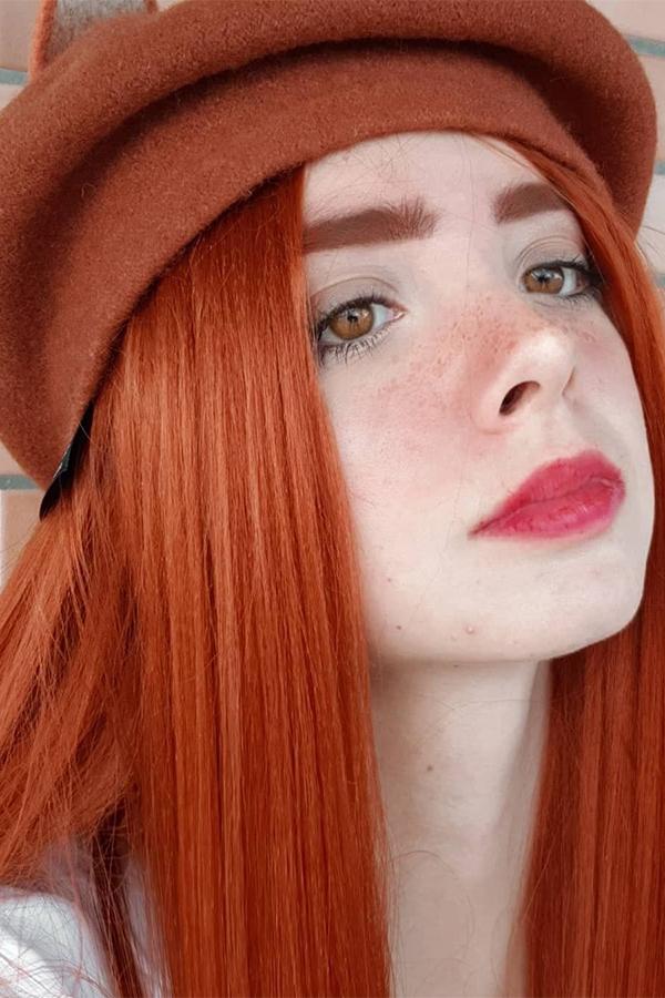 30" Auburn Yaki Lace Front Wig 10009 - StarLite Hair