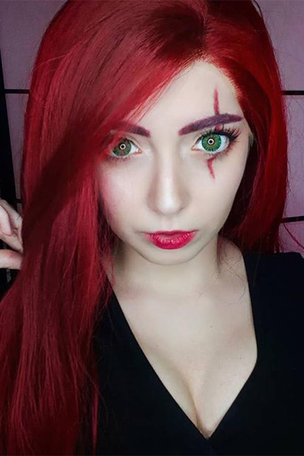 30" Dark Red Yaki Lace Front Synthetic Wig 10010