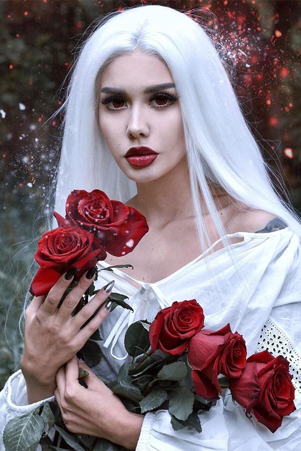 30" Pure White Yaki Lace Front Synthetic Wig 10011 - StarLite Hair