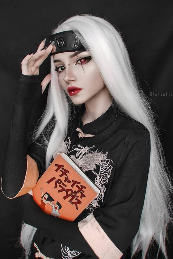 30" Pure White Yaki Lace Front Synthetic Wig 10011