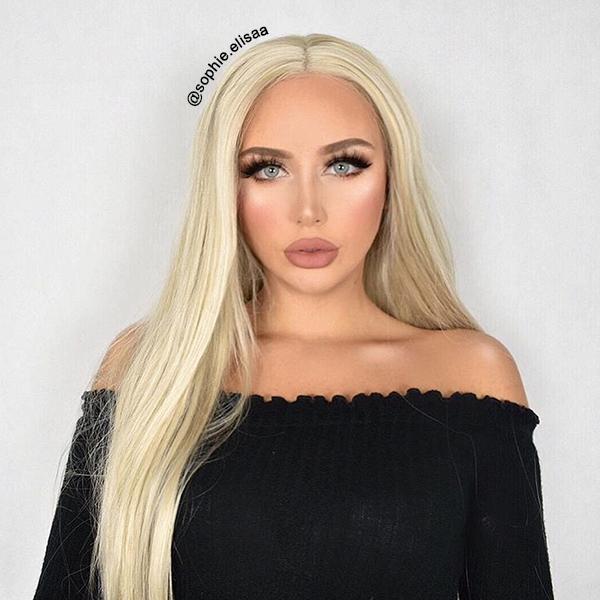 30" Ash Blonde Lace Front Synthetic Wig 10092 - StarLite Hair