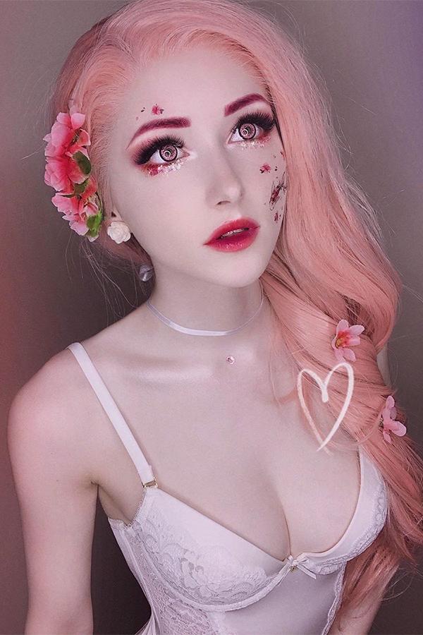 28" Light Pink Lace Front Synthetic Wig 10139 - StarLite Hair
