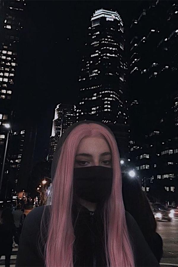 28" Light Pink Lace Front Synthetic Wig 10139