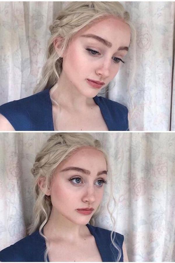 24" Light Ash Blonde Lace Front Synthetic Wig 20053 - StarLite Hair