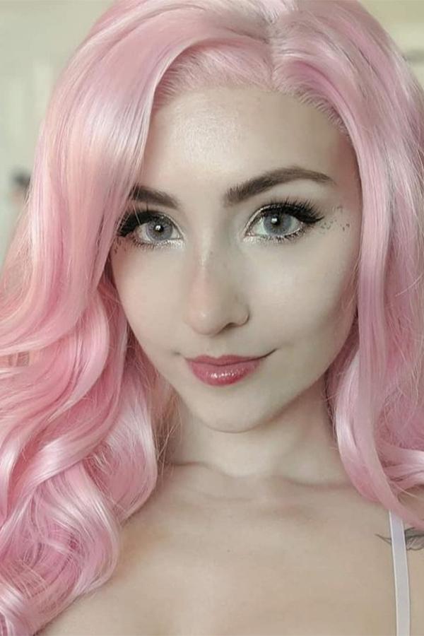 26" Pink Lace Front Synthetic Hair Wig 20200 - StarLite Hair