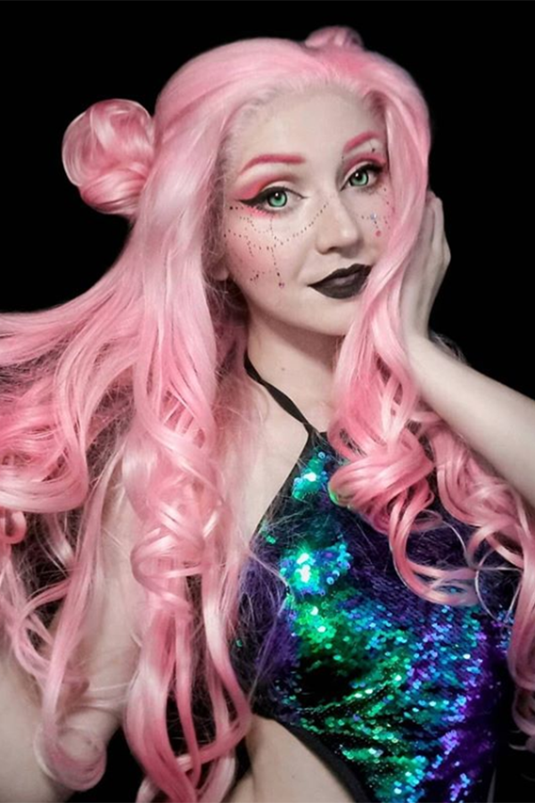 26" Pink Lace Front Synthetic Hair Wig 20200 - StarLite Hair