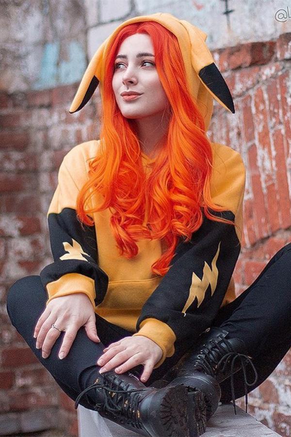 24" Mixed Orange Lace Front Synthetic Wig 20206 - StarLite Hair