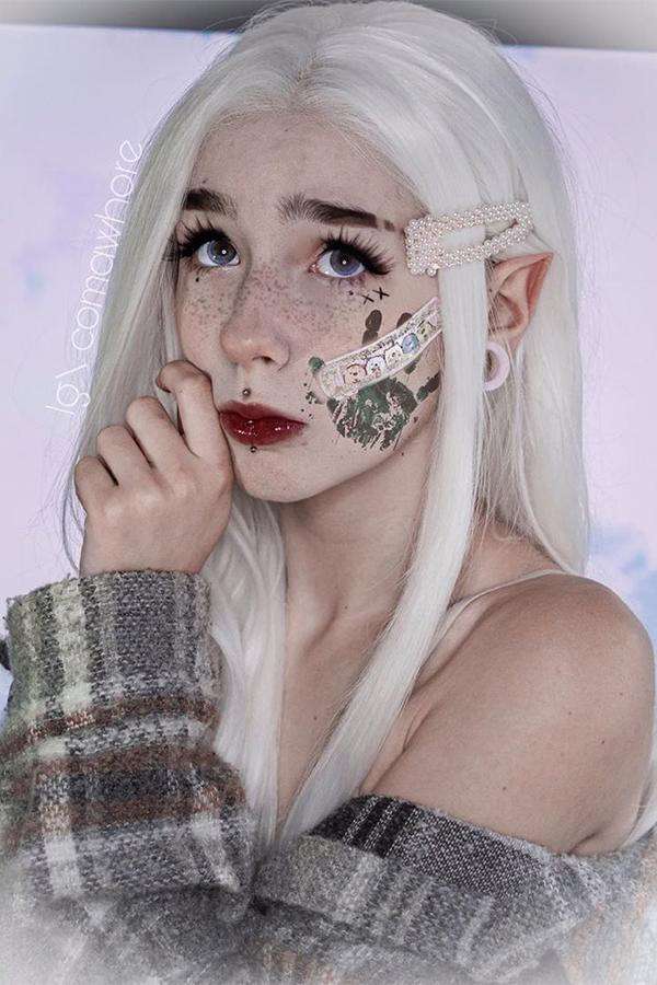 24" White Lace Front Synthetic Hair Wig 20225 - StarLite Hair