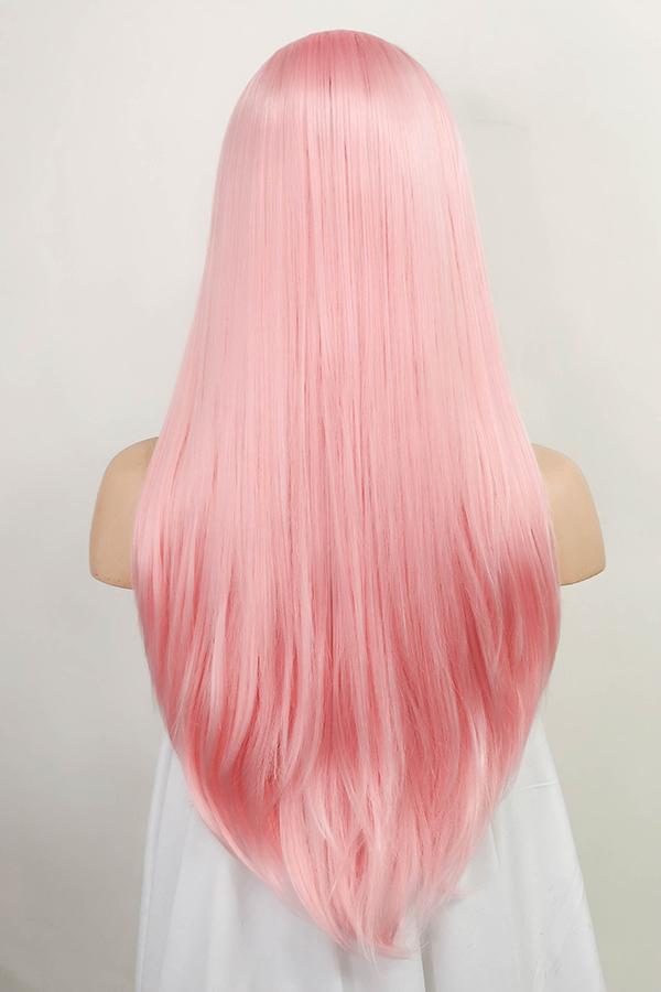 24" Pink Lace Front Synthetic Wig 20274