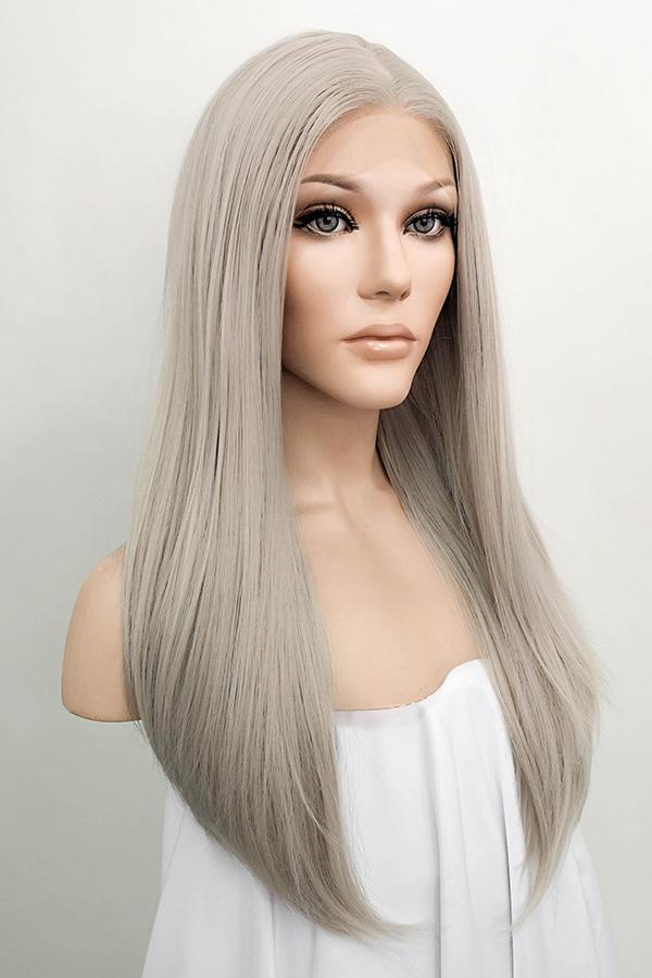 24" Grey Blonde Lace Front Synthetic Wig 20115 - StarLite Hair