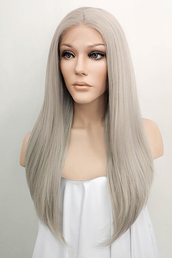 24" Grey Blonde Lace Front Synthetic Wig 20115 - StarLite Hair