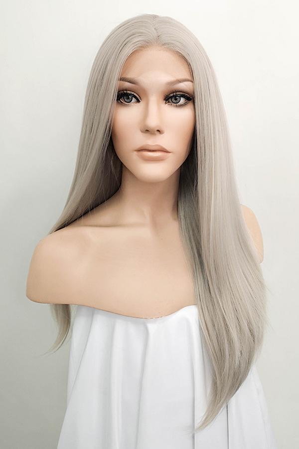 24" Grey Blonde Lace Front Synthetic Wig 20115 - StarLite Hair