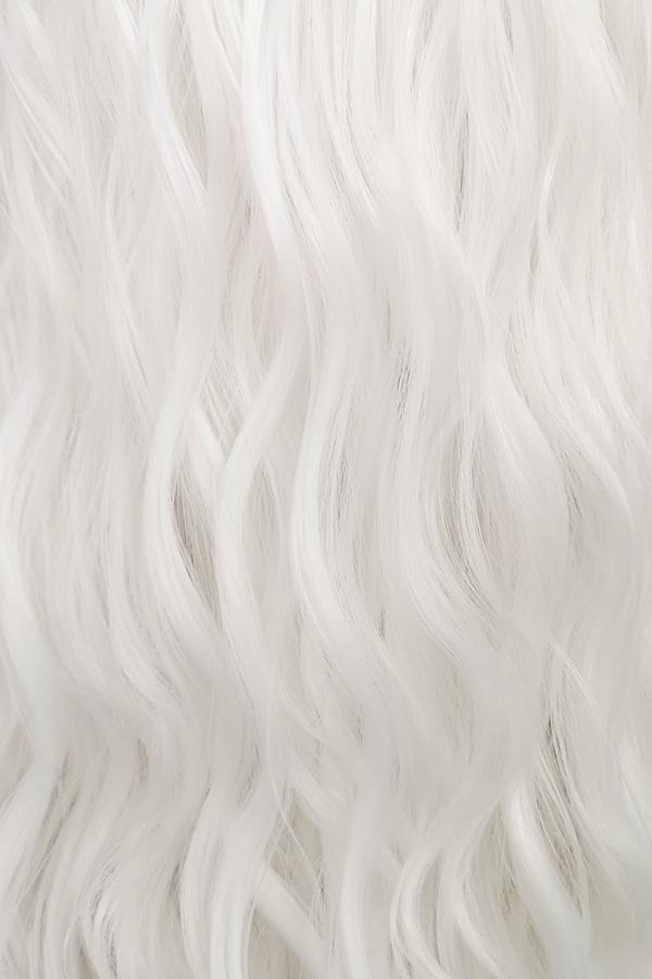 24" White Lace Front Synthetic Hair Wig 20231