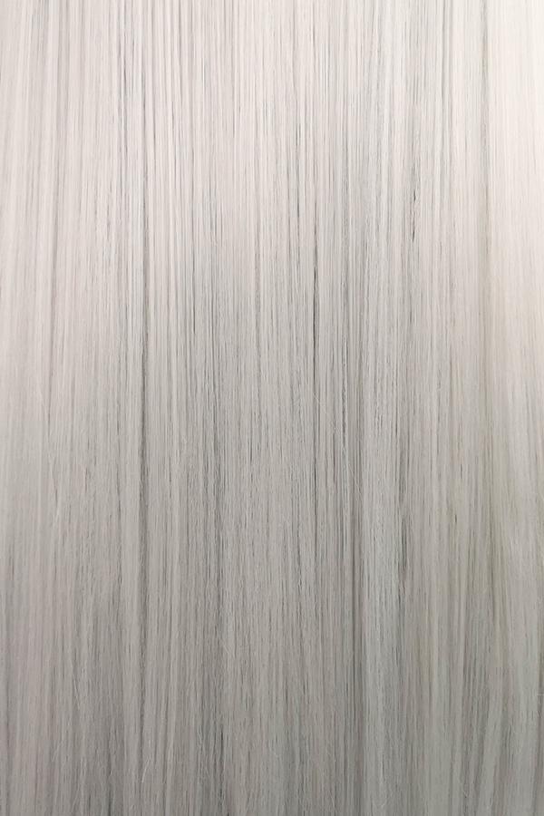 30" Silver Grey Yaki Lace Front Synthetic Wig 10017
