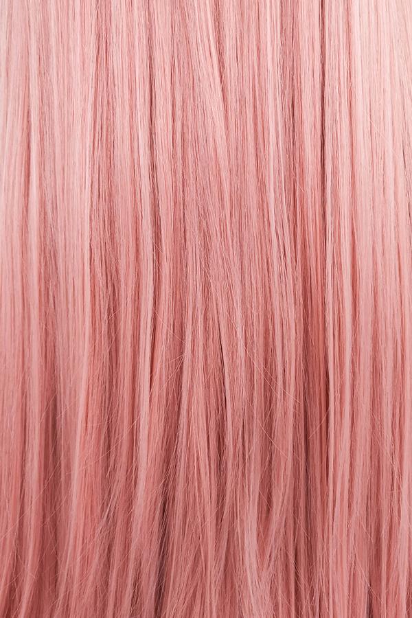 28" Light Pink Lace Front Synthetic Wig 10139