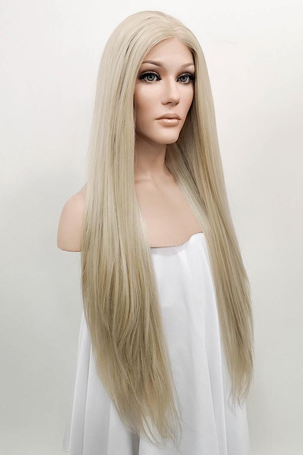 30" Ash Blonde Lace Front Synthetic Wig 10092 - StarLite Hair