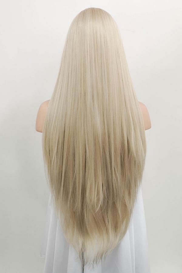 30" Ash Blonde Lace Front Synthetic Wig 10092 - StarLite Hair